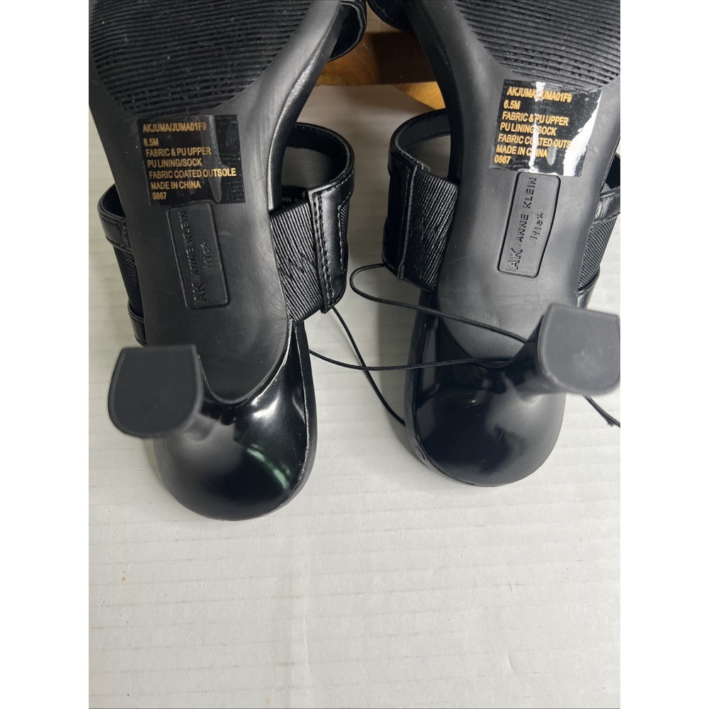 Anne Klein Black strappy open toes heel dressy size 6.5 - Picture 9 of 9